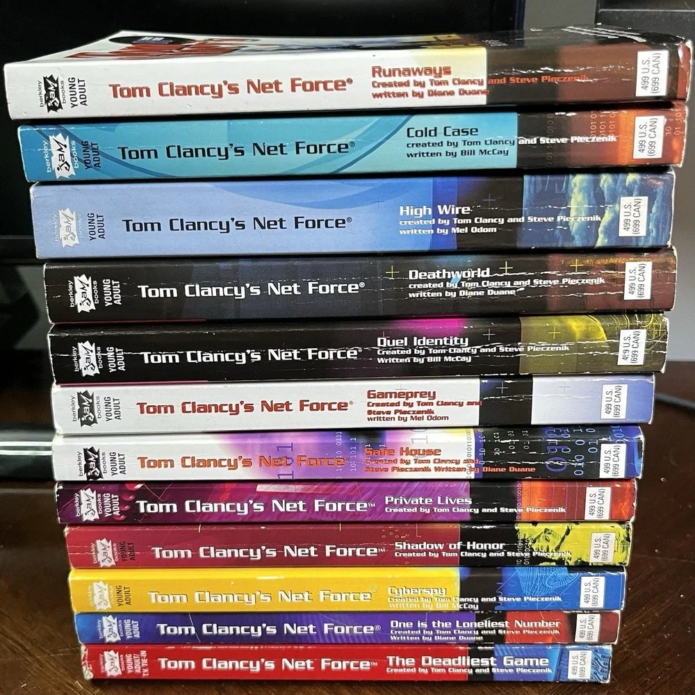 Tom Clancy Net Force Young Adult 12 Book Lot YA Cyber Thriller PB #2-3, #7-16